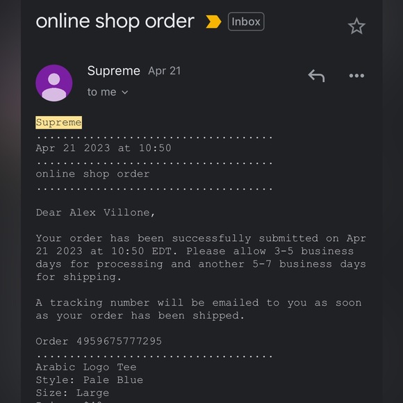 Supreme Arabic Logo Tee - Picture 6 of 6